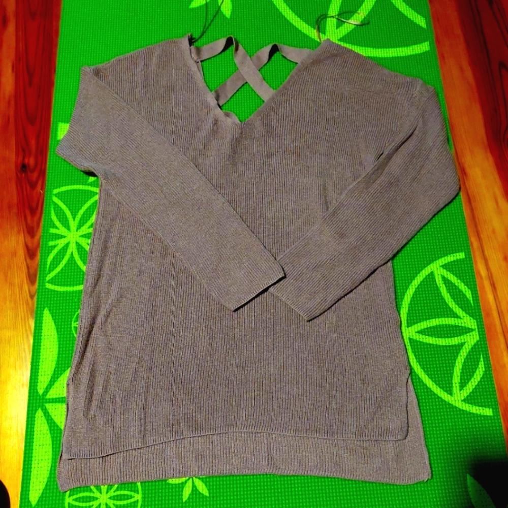 Cross back sweater